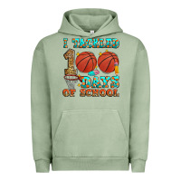 Pigment Oil Green i tackled 100 days of school basketball Urban Hoodie - Zillion Design Studio