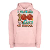 Pigment Salmon i tackled 100 days of school basketball Urban Hoodie - Zillion Design Studio
