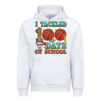 White i tackled 100 days of school basketball Urban Hoodie - Zillion Design Studio