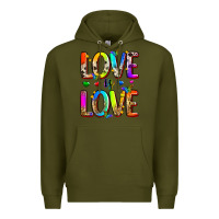 Army Green love is love Premium Hoodie - Zillion Design Studio