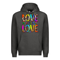 Charcoal Heather love is love Premium Hoodie - Zillion Design Studio