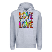 Heather Grey love is love Premium Hoodie - Zillion Design Studio