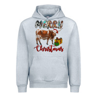 Heather Grey Texas Longhorn Merry Christmas Urban Hoodie - RanaPortraitStore