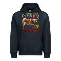 Navy Texas Longhorn Merry Christmas Urban Hoodie - RanaPortraitStore