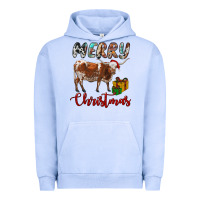 Pigment Grape Ice Texas Longhorn Merry Christmas Urban Hoodie - RanaPortraitStore