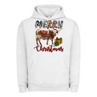 Pigment Lunar Rock Texas Longhorn Merry Christmas Urban Hoodie - RanaPortraitStore