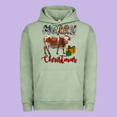 Texas Longhorn Merry Christmas Urban Hoodie Designed By Ranaportraitstore