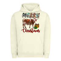 Pigment Pistachio Texas Longhorn Merry Christmas Urban Hoodie - RanaPortraitStore