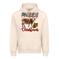 Sandshell Texas Longhorn Merry Christmas Urban Hoodie - RanaPortraitStore