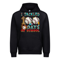 Black i tackled 100 days of school baseball Urban Hoodie - Zillion Design Studio