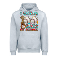 Heather Grey i tackled 100 days of school baseball Urban Hoodie - Zillion Design Studio