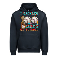 Navy i tackled 100 days of school baseball Urban Hoodie - Zillion Design Studio