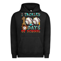 Pigment Black i tackled 100 days of school baseball Urban Hoodie - Zillion Design Studio