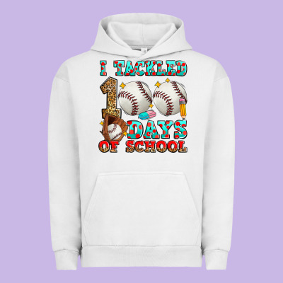 I Tackled 100 Days Of School Baseball Urban Hoodie Designed By Zillion Design Studio