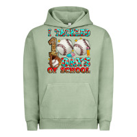 Pigment Oil Green i tackled 100 days of school baseball Urban Hoodie - Zillion Design Studio