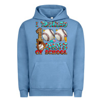 Pigment Pebble Blue i tackled 100 days of school baseball Urban Hoodie - Zillion Design Studio