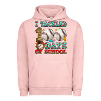 Pigment Salmon i tackled 100 days of school baseball Urban Hoodie - Zillion Design Studio