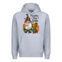 Heather Grey pumpkin spice junkie Premium Hoodie - RanaPortraitStore