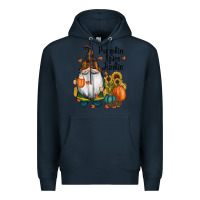 Navy pumpkin spice junkie Premium Hoodie - RanaPortraitStore