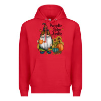 Red pumpkin spice junkie Premium Hoodie - RanaPortraitStore