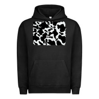 Pigment Black distressed cowhide pattern Urban Hoodie - RanaPortraitStore