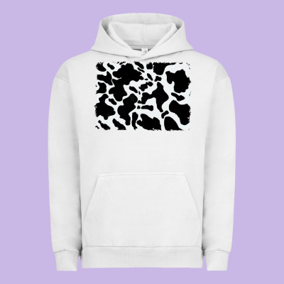 Distressed Cowhide Pattern Urban Hoodie Designed By Ranaportraitstore