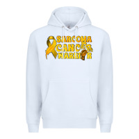 White Sarcoma Cancer Warrior Premium Hoodie - texasbilliewilder