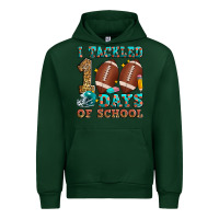 Forest Green i tackled 100 days of school american football Urban Hoodie - Zillion Design Studio