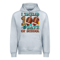 Heather Grey i tackled 100 days of school american football Urban Hoodie - Zillion Design Studio