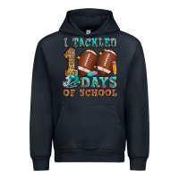 Navy i tackled 100 days of school american football Urban Hoodie - Zillion Design Studio