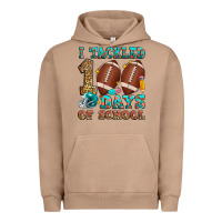 Pigment Burro i tackled 100 days of school american football Urban Hoodie - Zillion Design Studio