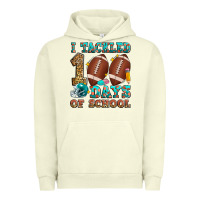 Pigment Pistachio i tackled 100 days of school american football Urban Hoodie - Zillion Design Studio