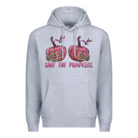 Heather Grey Save The Pumpkins Premium Hoodie - texasbilliewilder