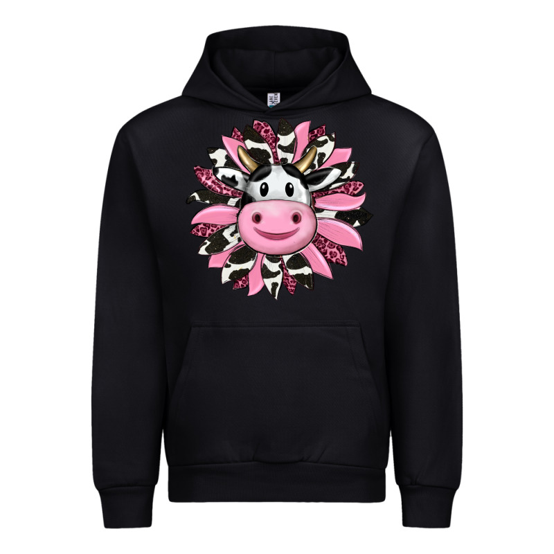 Pink Leopard Sunflower Cow Urban Hoodie by RanaPortraitStore | Teevron