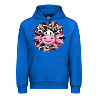 Cobalt pink leopard sunflower cow Urban Hoodie - RanaPortraitStore