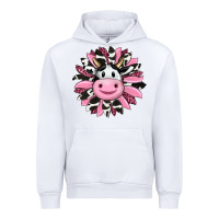 White pink leopard sunflower cow Urban Hoodie - RanaPortraitStore