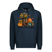 Navy pumpkin spice everything Premium Hoodie - RanaPortraitStore
