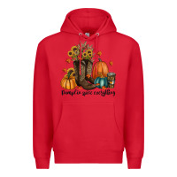 Red pumpkin spice everything Premium Hoodie - RanaPortraitStore
