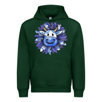 Forest Green blueberry milkshake cow sunflower Urban Hoodie - RanaPortraitStore