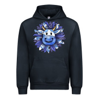 Navy blueberry milkshake cow sunflower Urban Hoodie - RanaPortraitStore