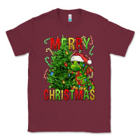 Burgundy merry christmas dragon Classic Tee - FaDigitalArtStudio