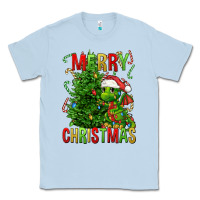 Dusty Blue merry christmas dragon Classic Tee - FaDigitalArtStudio