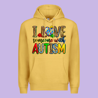 I Love Someone With Autism Premium Hoodie Designed By Zillion Design Studio