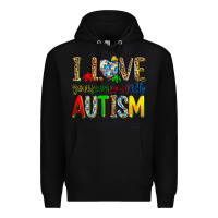 Black i love someone with autism Premium Hoodie - Zillion Design Studio