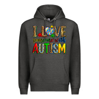 Charcoal Heather i love someone with autism Premium Hoodie - Zillion Design Studio