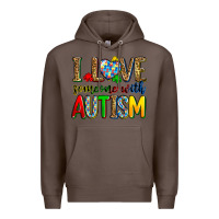 Coffee i love someone with autism Premium Hoodie - Zillion Design Studio