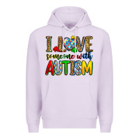 Lilac i love someone with autism Premium Hoodie - Zillion Design Studio
