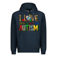 Navy i love someone with autism Premium Hoodie - Zillion Design Studio