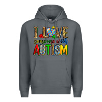 Rock i love someone with autism Premium Hoodie - Zillion Design Studio