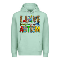 Seafoam i love someone with autism Premium Hoodie - Zillion Design Studio